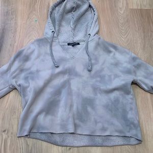 Light blue crop hoodie